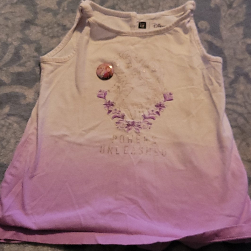 Frozen tank top with frozen button